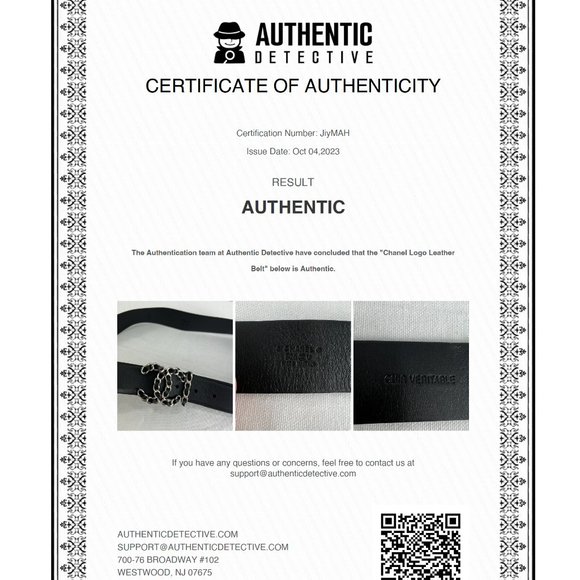 CHANEL Black Leather Belt with Silver Chain CC Buckle main image 4
